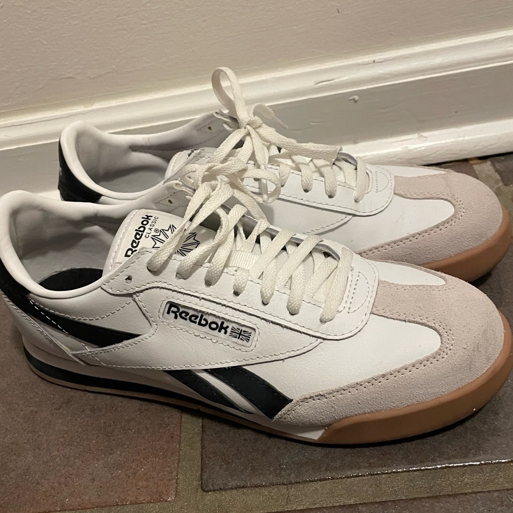 Reebok Classic White and Black Trainers